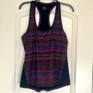 Athleta Multicolor Stripe Racerback Sporty Tank Size L